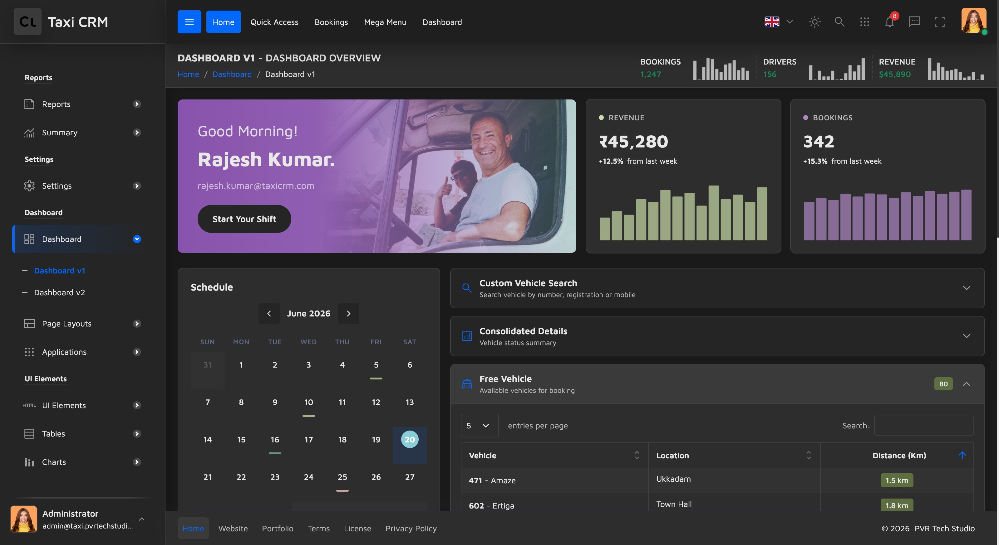 Taxi CRM 2026 Dashboard v1